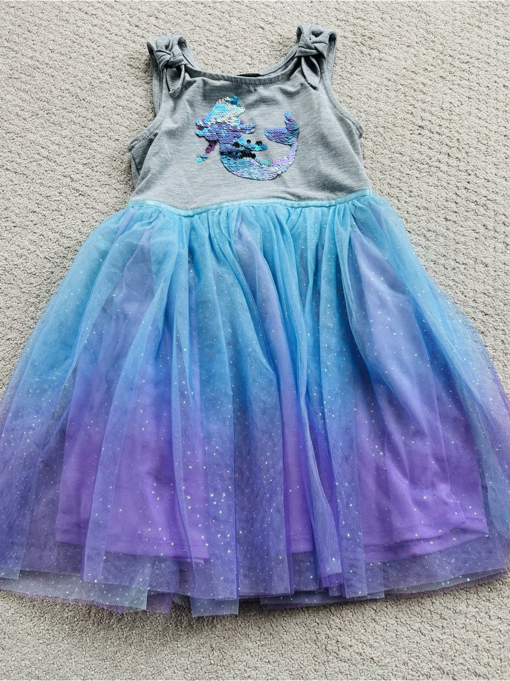 Zunie Girls Gradient Blue-Purple Mermaid Tulle Dress